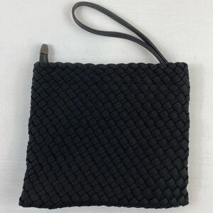 BINDYA‎ New York Handcrafted Woven Black Wristlet Purse Clutch Evening Bag